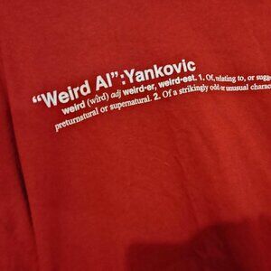 Men's Red XL Weird Al Yankovic Word Crimes Band Tour Concert T-Shirt